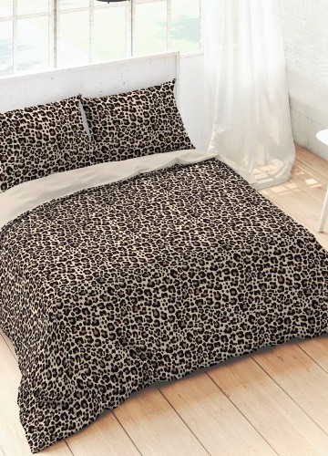 Posteľná bavlnená bielizeň Leopard s potlačou