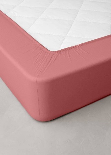 Jednobarevné perkálové napínací prostěradlo, hloubka rohů 40 cm