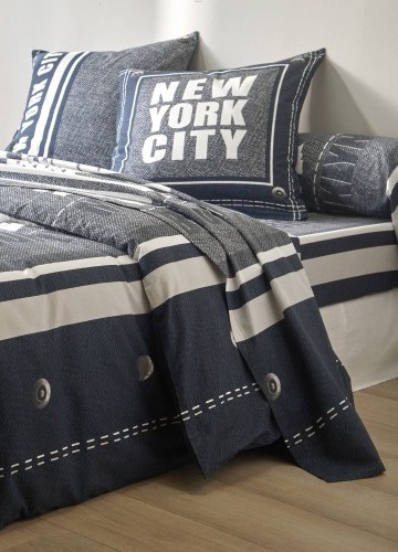Posteľná bielizeň Manhattan s potlačou New-York, polycoton