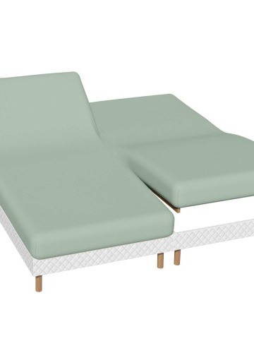 Jednobarevné napínací prostěradlo na polohovací postel, flanel, hloubka rohů 26 cm