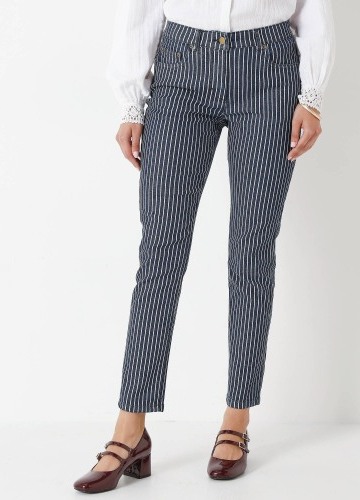Úzké 7/8 kalhoty,, pruhovaný denim