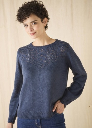 Pulovr s ažurovým vzorem