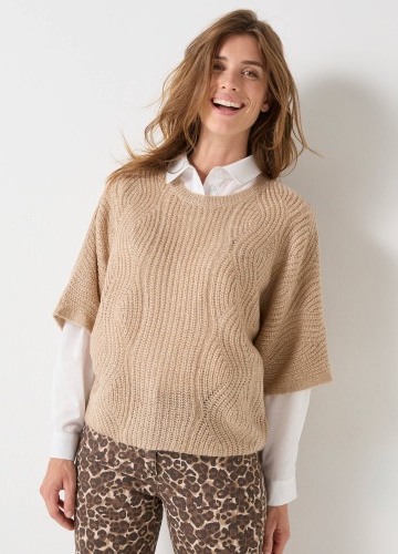 Pulovr s netopýřími rukávy k loktům