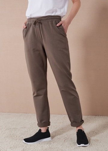 Moltonové joggingové nohavice s pružným pásom