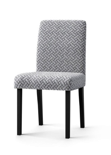 Pružný žabkovaný poťah z mikrovláknas ratanovým vzorom, na stoličku