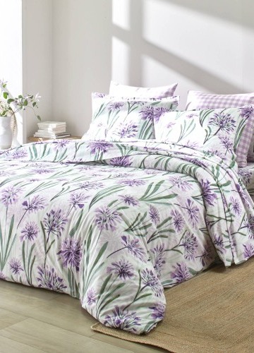Posteľná bavlnená bielizeň Agapanthe zn. Colombine®, s potlačou kvetín
