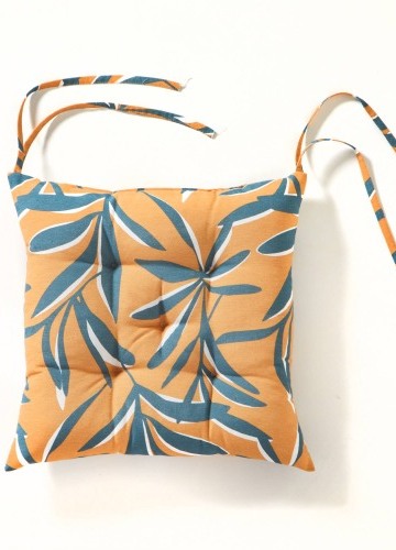 Sada 2 podsedáků na židli s potiskem listů