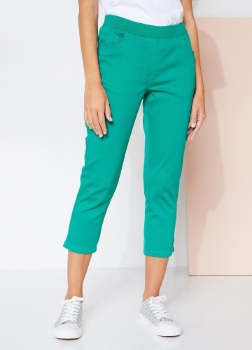 Pohodlné 3/4 kalhoty s pružným pasem