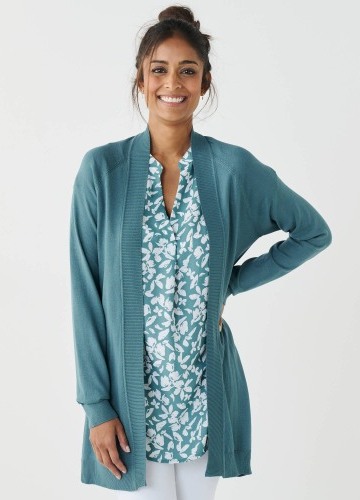 Dlouhý kardigan bez zapínání