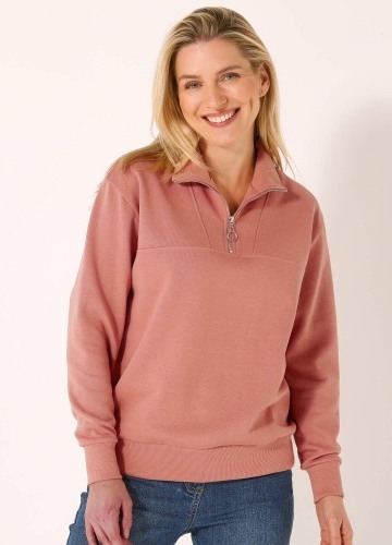 Moltonová mikina se stojáčkem na zip