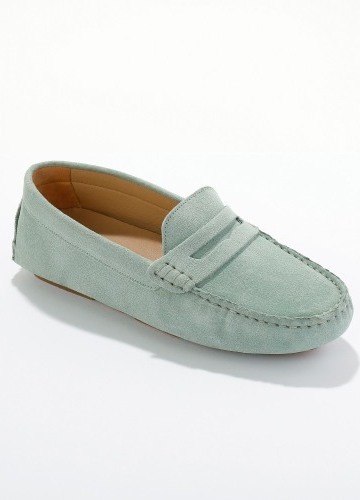 Mokasíny z koženej usne