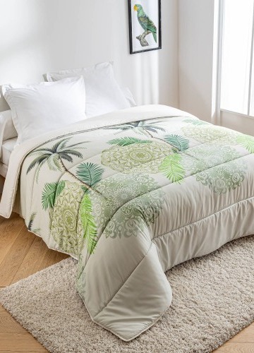 Dlouhý polštář s potiskem listů