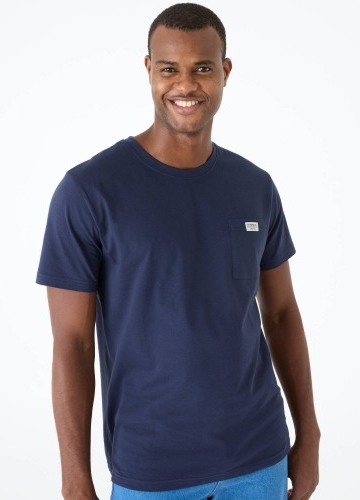 Jednobarevné tričko s kapsou a krátkými rukávy