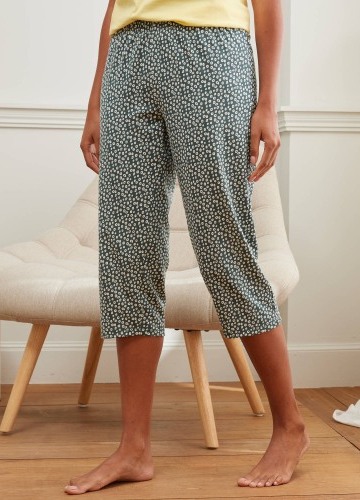 Pyžamové 3/4 kalhoty s minimalistickým potiskem Nature Sauvage