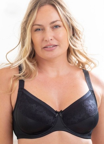 Zmenšující podprsenka s výšivkou a kosticemi