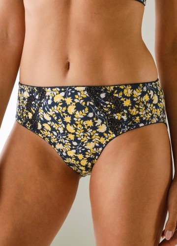 Sada 2 kalhotek midi s výšivkou a potiskem květin Olbia