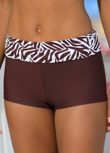 Plavkové boxerky s nastavitelnou výškou pasu a potiskem Zebra