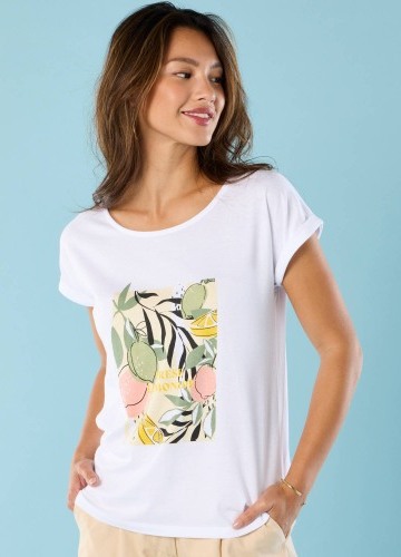 Tričko s krátkými rukávy a potiskem, pro menší postavu