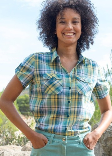 Kostkovaná košile s krátkými rukávy