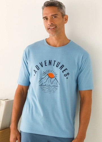 Pyžamové tričko se středovým motivem