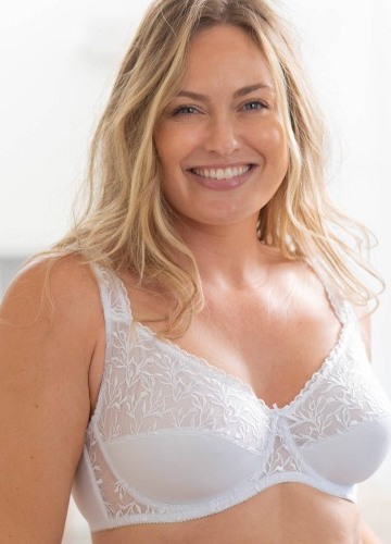 Sada 2 zmenšujících podprsenek z mikrovlákna a vyšívaného tylu, s kosticemi