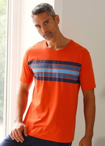 Pyžamové tričko s pruhy