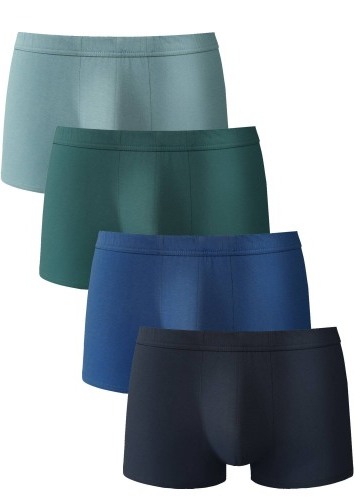 Sada 4 jednobarevných boxerek z bavlny
