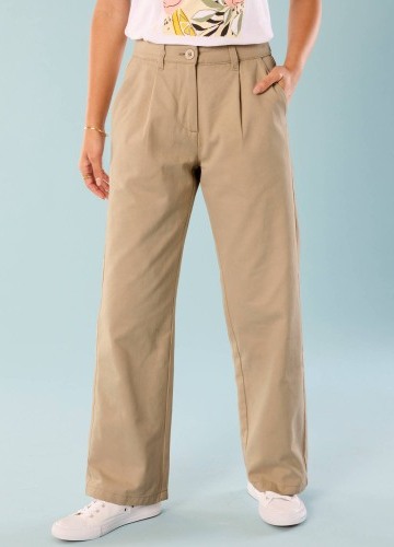 Keprové široké kalhoty pro menší postavu