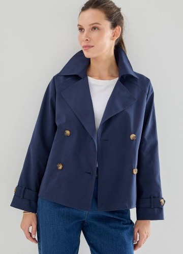 Krátky nepremokavý trenčkot