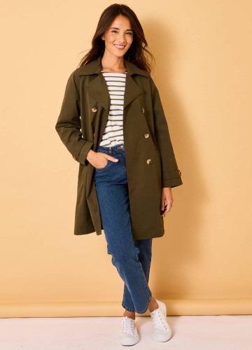 Nepromokavý trenčkot s odnímatelným páskem