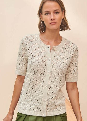 Ažúrový svetrík z úpletu