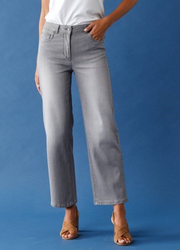 Široké skrátené džínsy