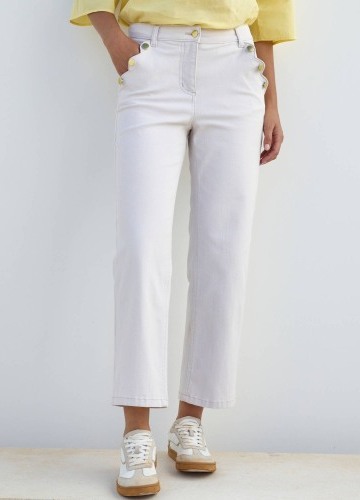 Rovné 7/8 keprové kalhoty