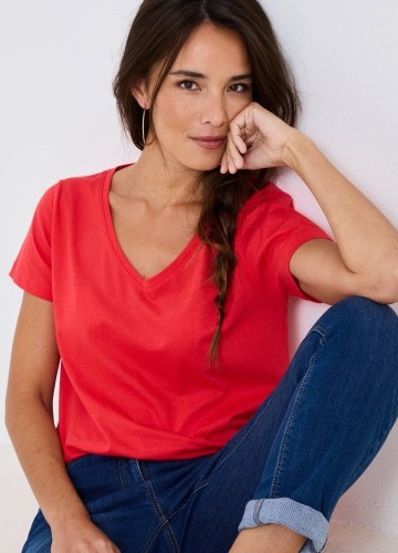 Tričko s výstřihem do V