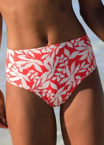 Plavkové nohavičky Linao s vysokým pásom a potlačou