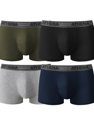 Sada 4 boxerek Basic Coton zn. Athena