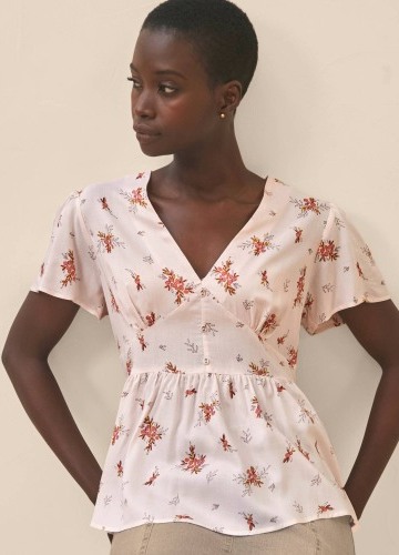 Blúzka s kvietkovanou
potlačou