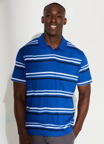 Pruhované polo tričko s krátkými rukávy