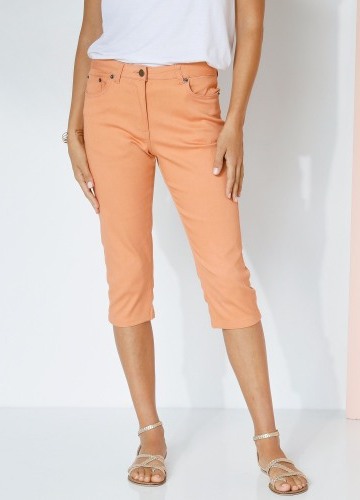 Úzké tvilové 3/4 kalhoty