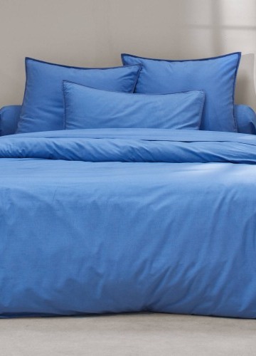 Jednofarebná bavlnená posteľná bielizeň zo zapratej bavlny