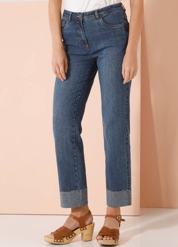 Rovné 7/8 džínsy s vysokým pásom