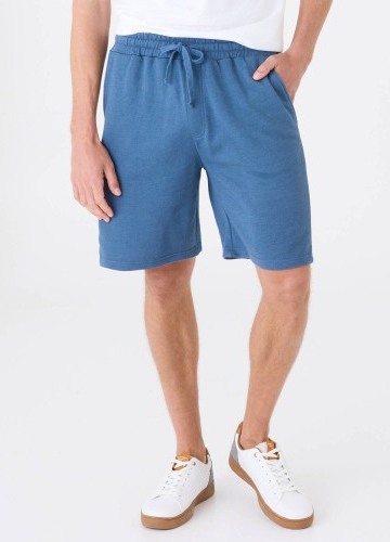 Moltonové šortky s pružným pasem a šňůrkou na stažení