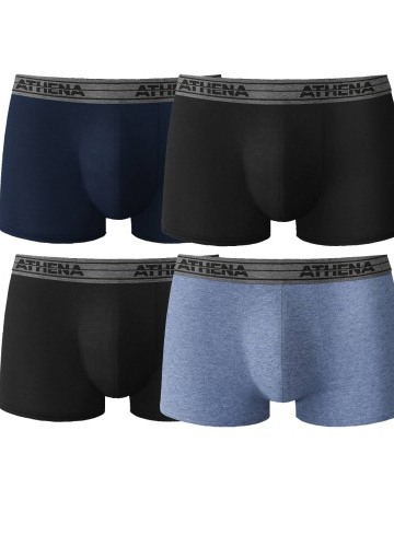 Sada 4 boxerek Basic Coton zn. Athena