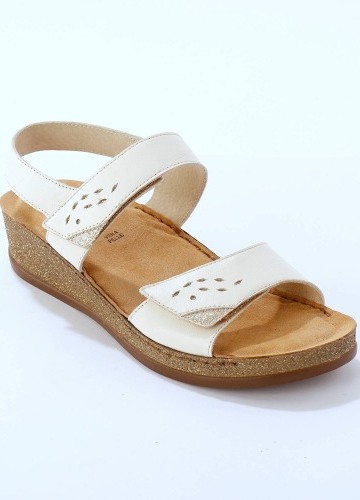 Kožené sandále na suchý zips