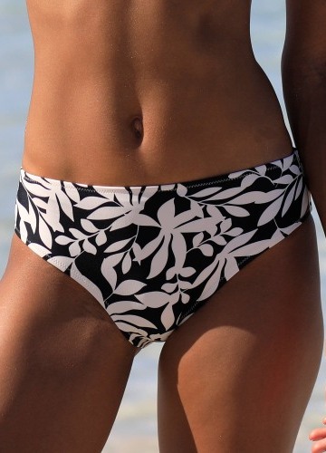 Plavkové midi nohavičky Linao s potlačou