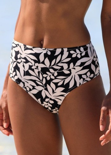 Plavkové kalhotky s vysokým pasem a potiskem Linao