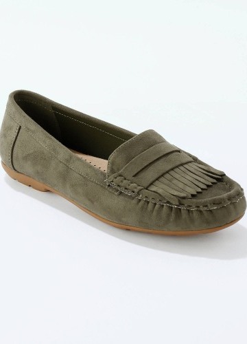 Mokasíny z imitácie semišu