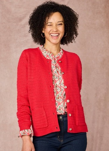 Propínací svetr z úpletu se vzorem