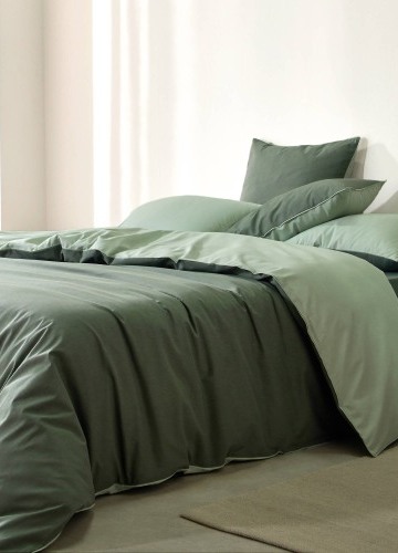 Bavlnené dvojfarebná posteľná bielizeň