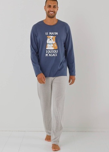 Pyžamo s nohavicami a potlačou psa